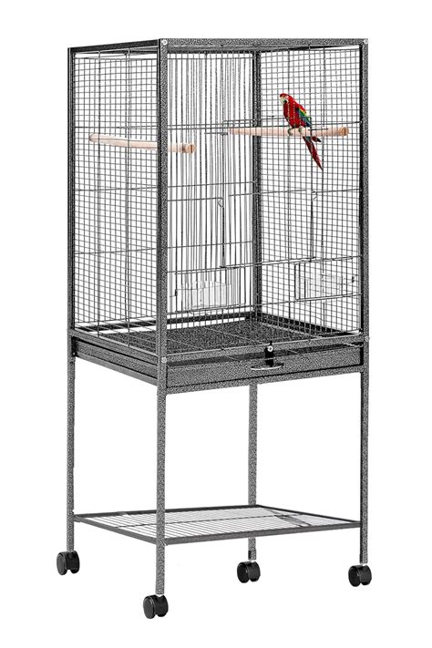 BURAQ 48 Inch Extendable Extra Large Alloy Steel Bird Cage, Includes ...