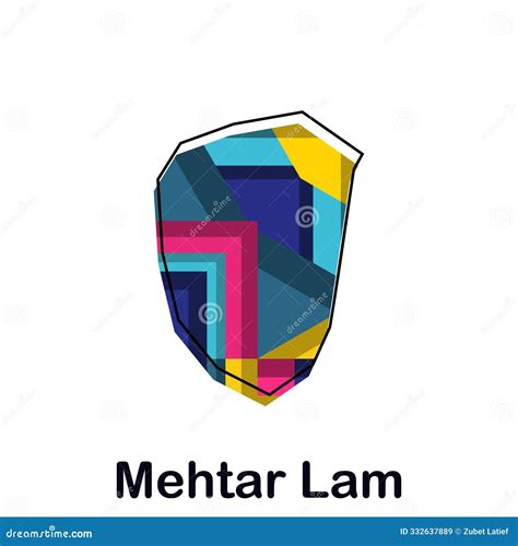 Afghanistan Map With Capital City Of Mehtar Lam, Colorful Geometric And Abstract Design Template ...