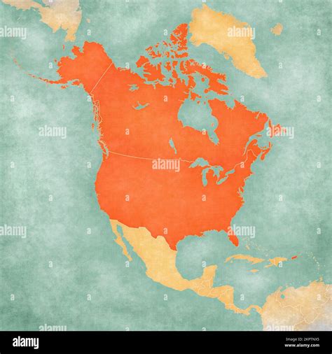 Us canada border map hi-res stock photography and images - Alamy