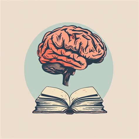 Premium Photo | Brain and open book Hand drawn vector illustration in ...