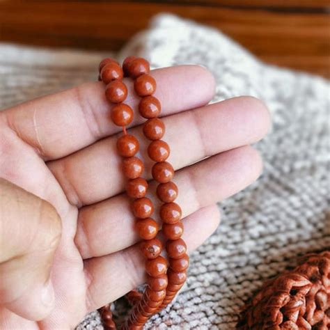 Natural Stone Red Jasper Mala – Divine Origin India