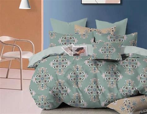 NEW LEAF All-Season Printed Super Soft Light Weight 4 Pcs Comforter Set ...