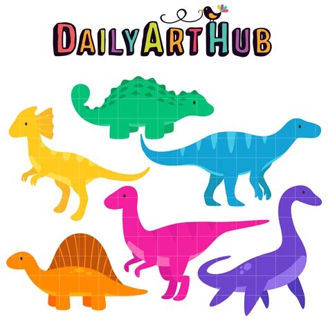 Cute Dinosaurs 2 Clip Art Set – Daily Art Hub – Free Clip Art Everyday