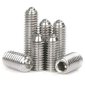 M3 x 6mm Stainless Steel Hex Socket Spring Ball Point Grub Screws 20pcs ...