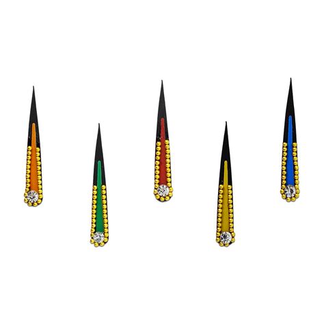 Comet Busters® Multicolor Tilak Diamond, Shiny Beads, PVC Bindi (22mm ...