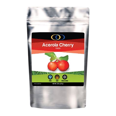Organic Acerola Cherry Powder - Raw 100% Organic Vitamin C Complex ...