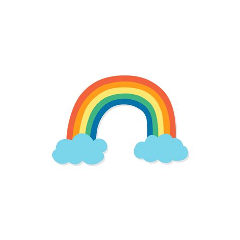 Rainbow with clouds png transparent background 15720720 PNG