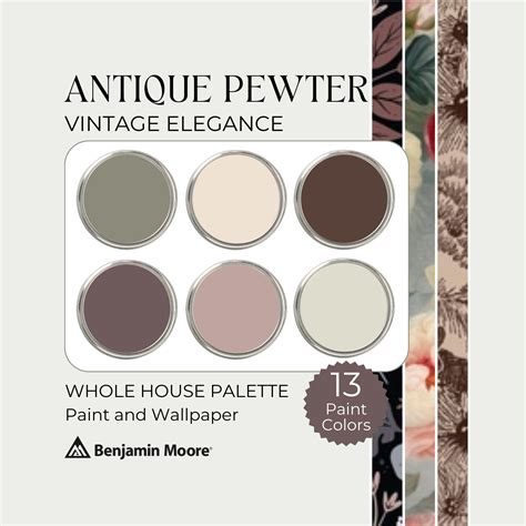 Vintage Paint Colors | Antique Pewter Benjamin Moore Color Palette ...