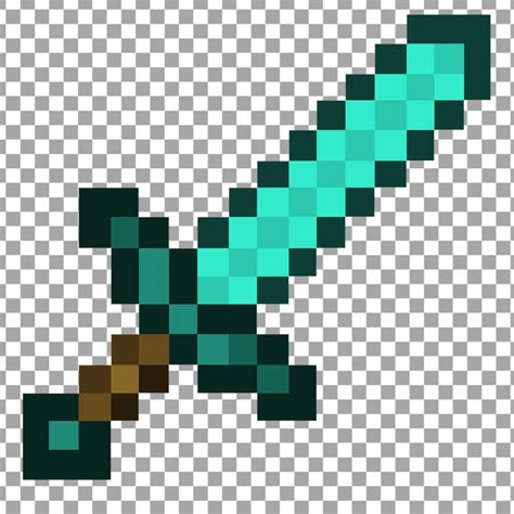 Minecraft Diamond Sword png - El Taller de Hector