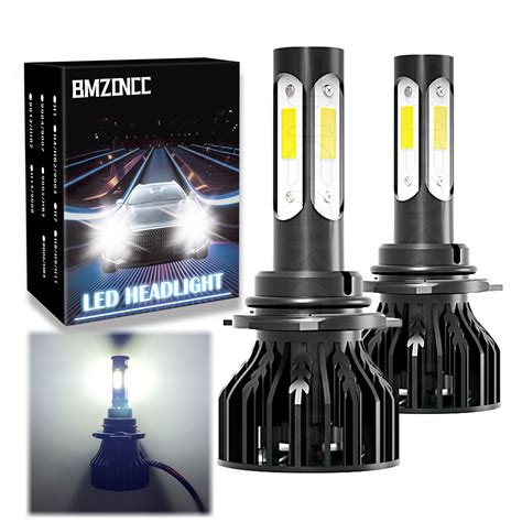 9005 LED Headlight Bulbs 12000LM Per Set 6500K Xenon White HB3 Wireless ...