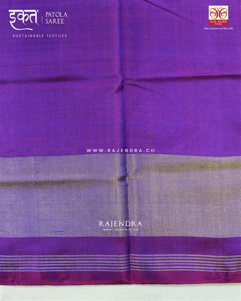 Exclusive Gala Border Purple and Yellow Single Ikat Rajkot Patola Sare ...