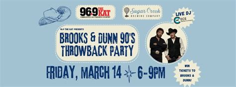 Brooks & Dunn 90s Throwback Night!, Sugar Creek Brewing, Charlotte, 14 ...