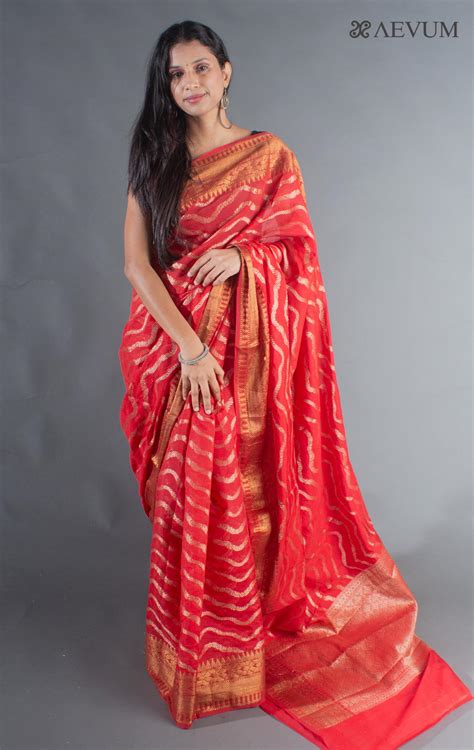 Organza Banarasi Handloom Saree - 8367 – AEVUM
