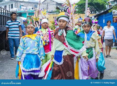 Flower & Palm Festival in Panchimalco, El Salvador Editorial ...