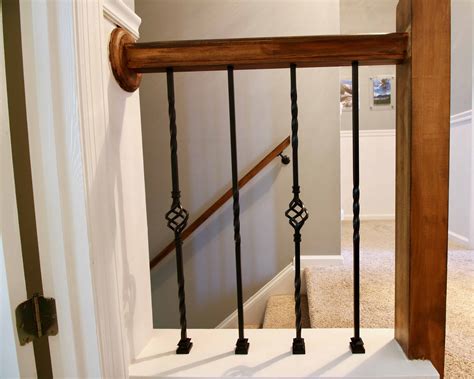How To Replace Wood Stair Spindles And Balusters With Wrought Iron at ...