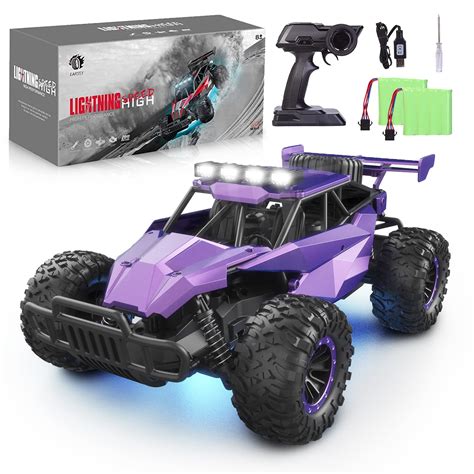 Amazon.com: LARVEY 1:16 Scale Purple Remote Control Car, 20 Km/h High ...
