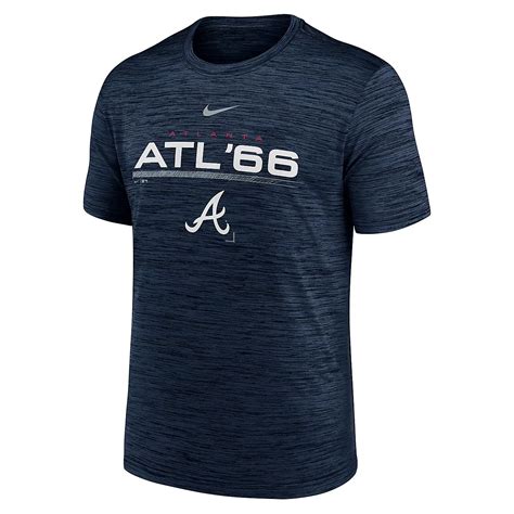 Nike Atlanta Braves Wordmark Velocity Performance T-Shirt | Academy