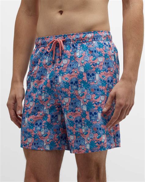 Buy Peter Millar Ranch Water Swim Trunks, 7" Inseam - Honeysuck At 51% ...