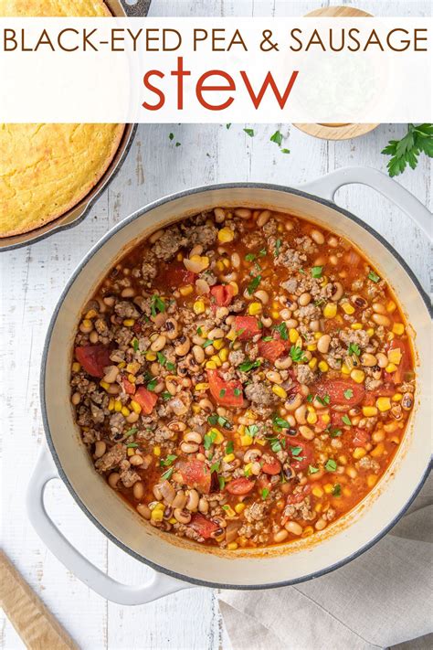 Black-Eyed Pea and Sausage Stew | Canned black eyed peas recipe ...