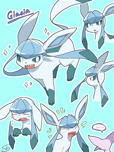 glaceon and espeon (pokemon) drawn by iie_efg | Danbooru