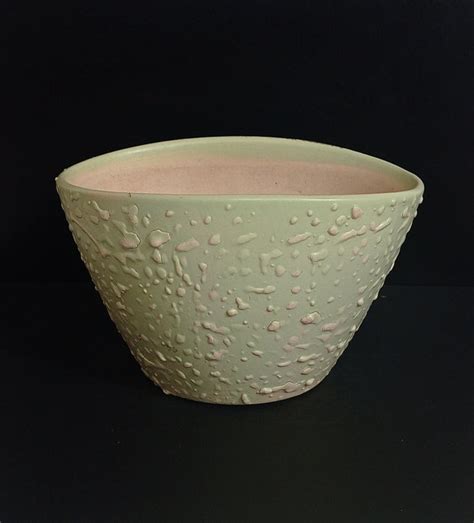 Green Oval Ceramic Planter - Modern Decorative Pot with Drainage Hole ...