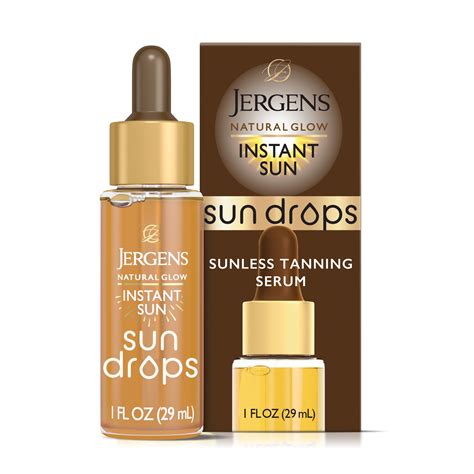 Jergens Natural Glow Instant Sun Drops, Self Tanning Serum for Face and ...