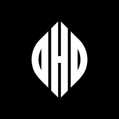DHO Kreisbuchstaben-Logo-Design mit Kreis- und Ellipseform DHO Ellipse ...