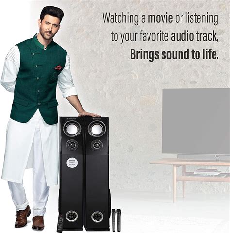 Zebronics 2.0 ZEB-BT8500RUCF MultiMedia Bluetooth tower Speaker System ...