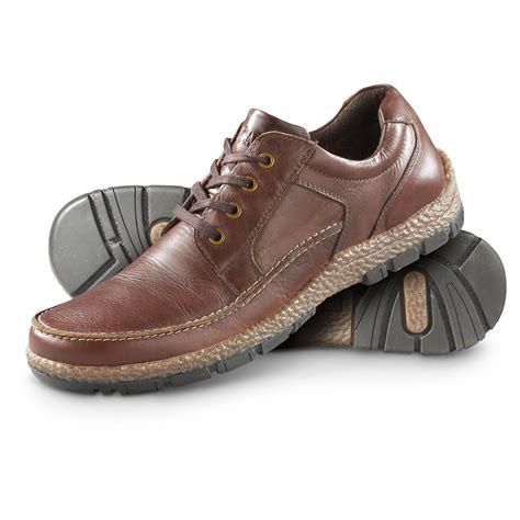 Guide Gear Men's Leather Casual Oxford Shoes, Moc Toe - 624260, Casual ...
