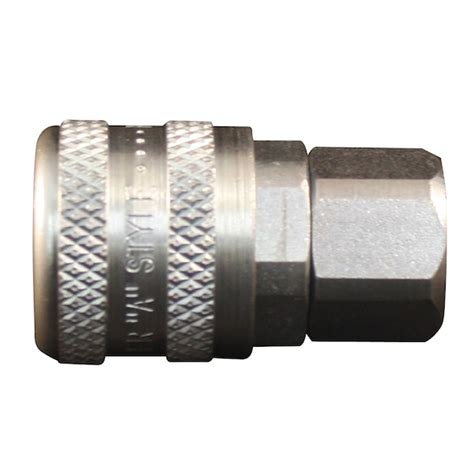 Milton A Style ARO Coupler, 1/4" FNPT, PK100 775BK | Zoro