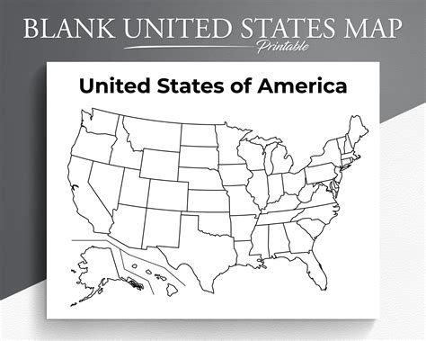 Free printable united states map without names, Download Free printable ...