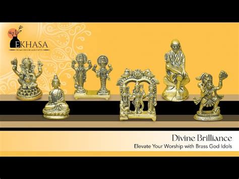 Ekhasa 100% Pure Brass Lord Krishna Idol with Flute | Krishna Statue ...