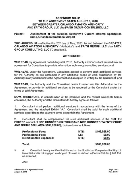 Fillable Online ADDENDUM NO. 36 TO THE AGREEMENT DATED AUGUST 3 ...