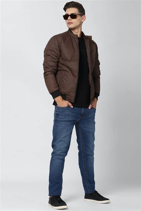 Buy Men Brown Solid Casual Jacket Online - 660490 | Peter England