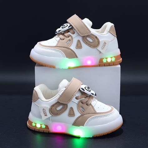CHUOU LED Light Up Shoes For Girls Toddler Walking Shoes Girls Kids Children Baby Casual Shoes ...
