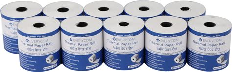 Everycom Thermal Receipt Paper Roll - 58mm(2 inch) x 50 Meter - Pack of ...