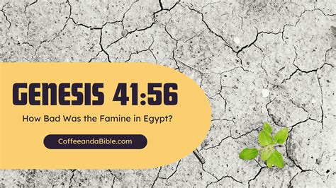 How Bad Was the Famine in Egypt? (Genesis 41:56) - Coffee and a Bible