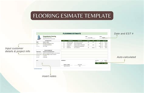 Flooring Estimate Template in Excel, Google Sheets - Download ...