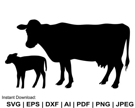 Buy Cow Calf Svg Cow Calf Pair Svg Cow Svg Cow Baby Svg Calf Online in ...