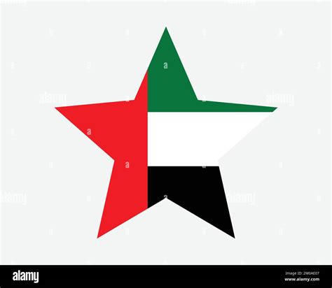 UAE Star Flag. United Arab Emirates Star Shape Flag. Emirati Country ...