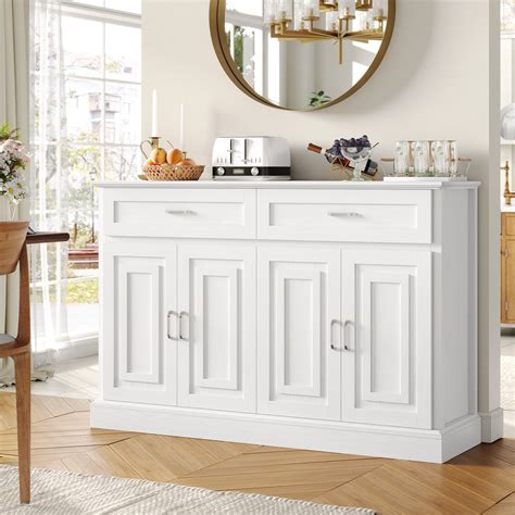 Homfa Modern Kitchen Buffet Sideboard, 4 Door 2 Drawer Wood Storage ...