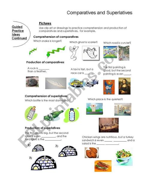 Compraretive Worksheet 的图像结果