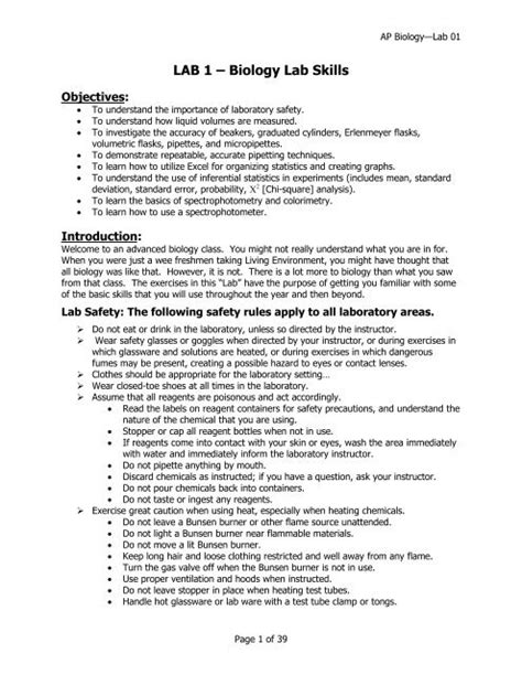 Biology Lab Lab Basic 1A 的图像结果