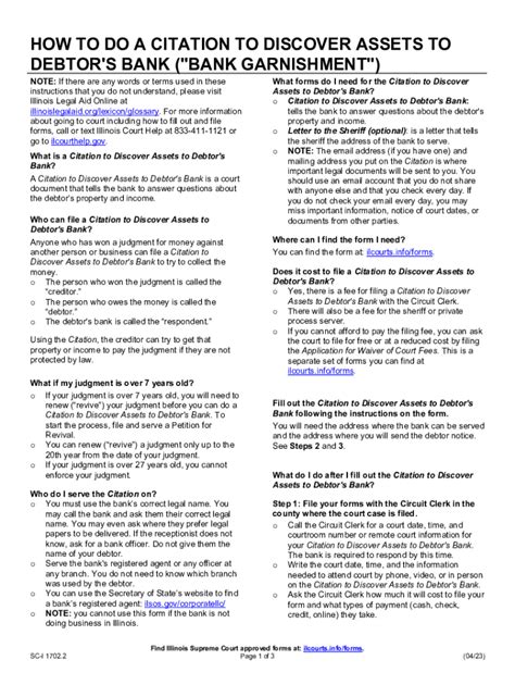 Fillable Online Illinois Standardized Forms - Approved - Instructions ...