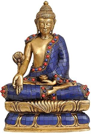 Exotic India (Tibetan Buddhist Deity The Medicine Buddha - Brass Statue ...