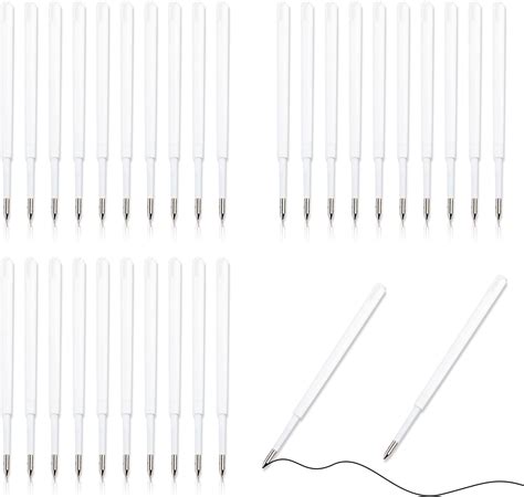 30 Pc Replaceable Ballpoint Pen Refills, Black Ink Pen Refills 1mm ...