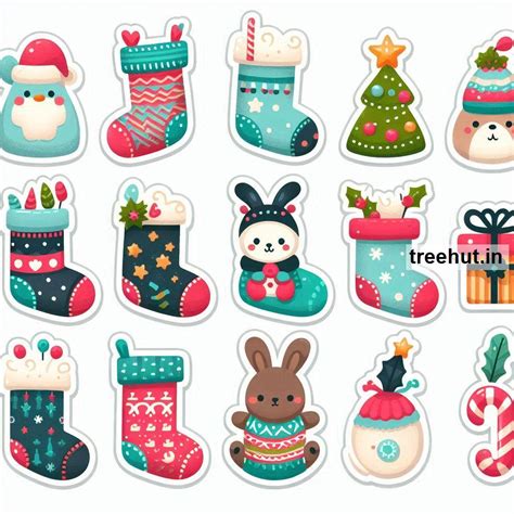 Free Printable Christmas Stocking Stickers and 85 Decoration Ideas with ...