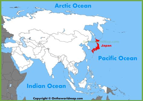 Japón mapa de asia - Mapa de japón y de asia (Asia Oriental - Asia)