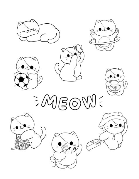 Cute Coloring Page Cat