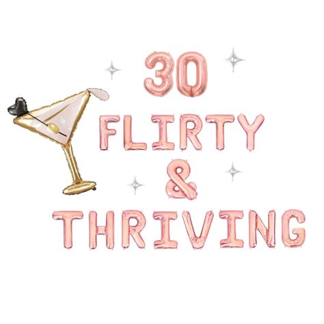 30 Flirty & Thriving Balloon Banner 30th Birthday Party Balloon Decor ...